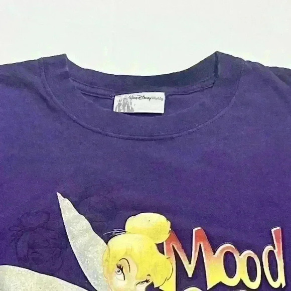 Vintage 90s Walt Disney Tinker Bell Peter Pan Graphic Quote T-Shirt Size Large - Picture 10 of 10